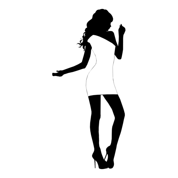 Silhouette Woman Logo PNG Vector