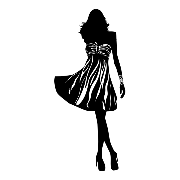 Silhouette Woman Logo PNG Vector
