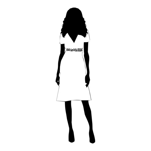 Silhouette Woman Logo PNG Vector