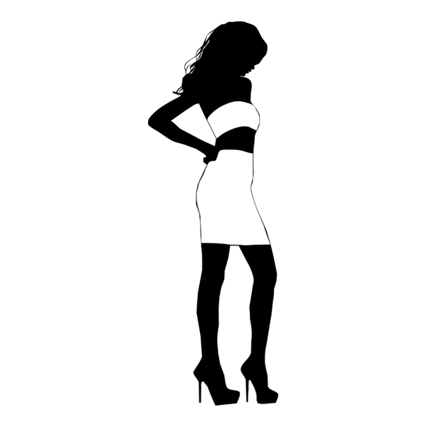 Silhouette Woman Logo PNG Vector