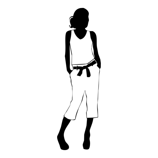 Silhouette Woman Logo PNG Vector
