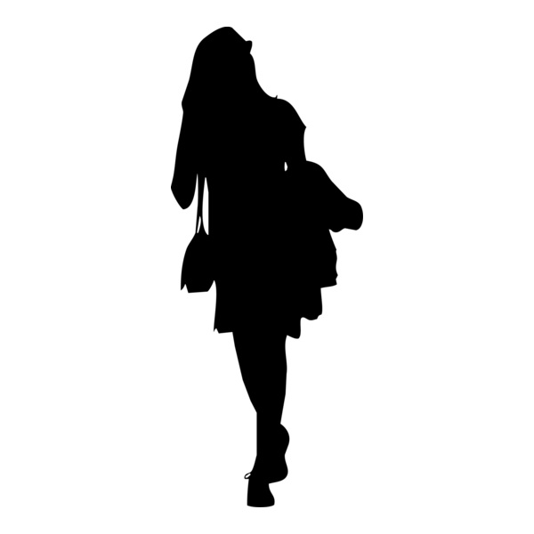 Silhouette Woman Logo PNG Vector
