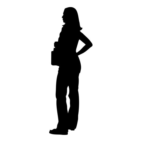 Silhouette Woman Logo PNG Vector