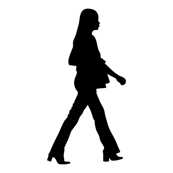 Silhouette Woman Logo PNG Vector