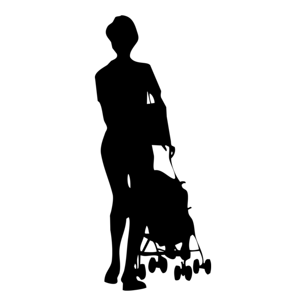 Silhouette Woman Logo PNG Vector