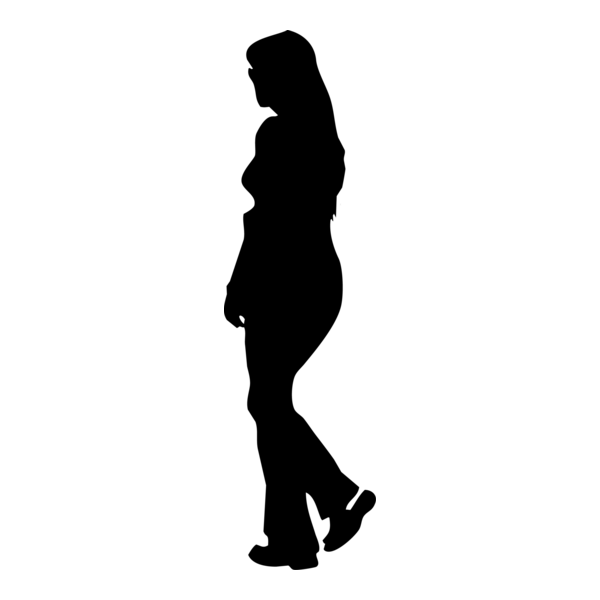 Silhouette Woman Logo PNG Vector