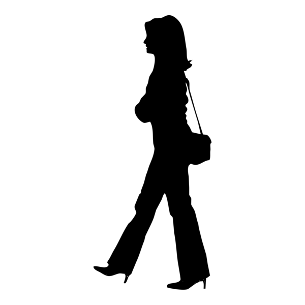 Silhouette Woman Logo PNG Vector
