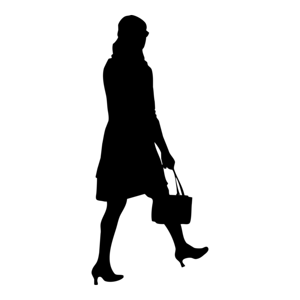 Silhouette Woman Logo PNG Vector