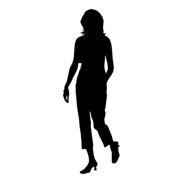 Silhouette Woman Logo PNG Vector