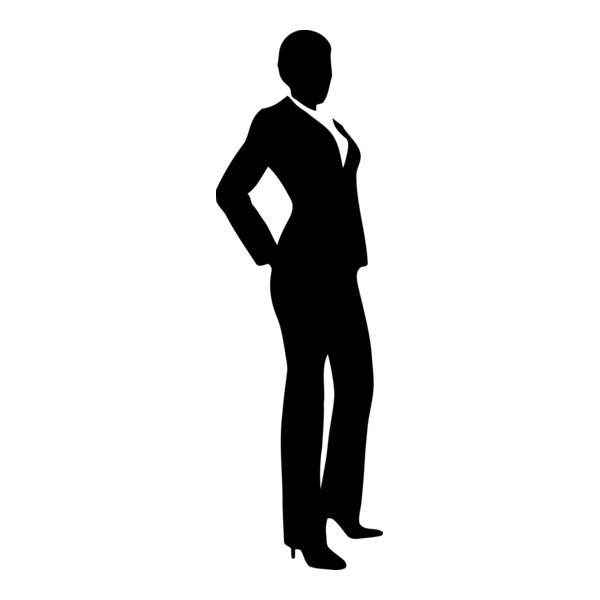 Silhouette Woman Logo PNG Vector