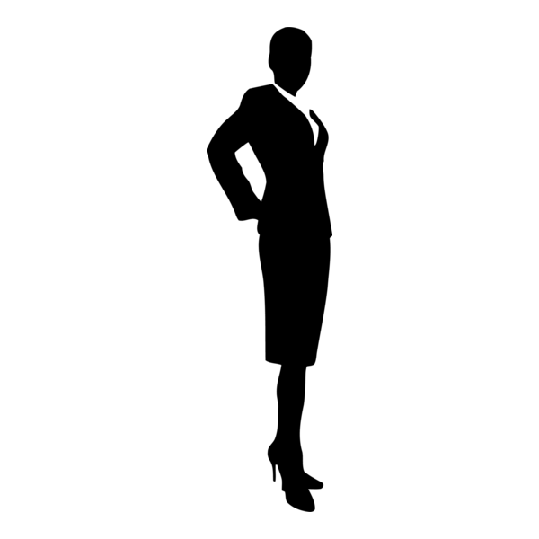 Silhouette Woman Logo PNG Vector
