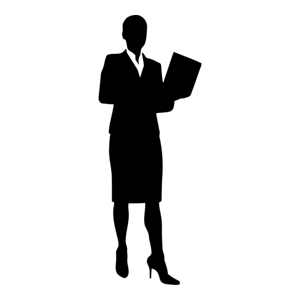 Silhouette Woman Logo PNG Vector