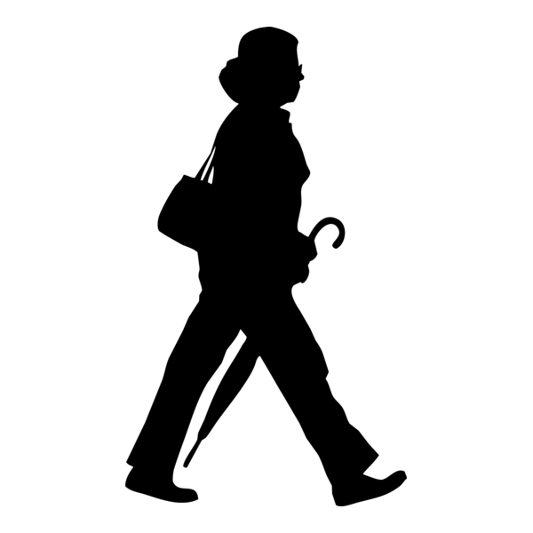 Silhouette Woman Logo PNG Vector