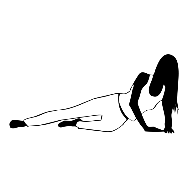 Silhouette Woman Logo PNG Vector