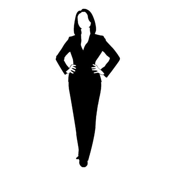 Silhouette Woman Logo PNG Vector