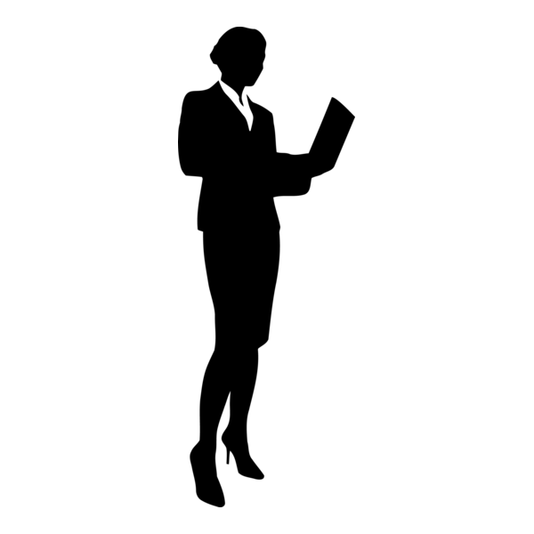 Silhouette Woman Logo PNG Vector