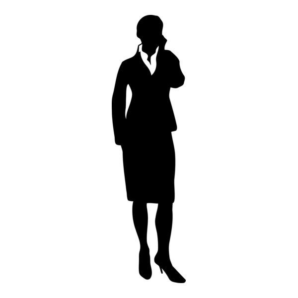 Silhouette Woman Logo PNG Vector