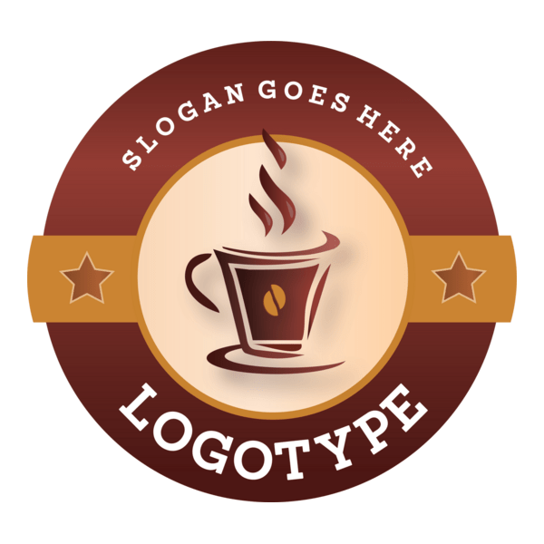Sketchy Coffee Cup Logo PNG Vector