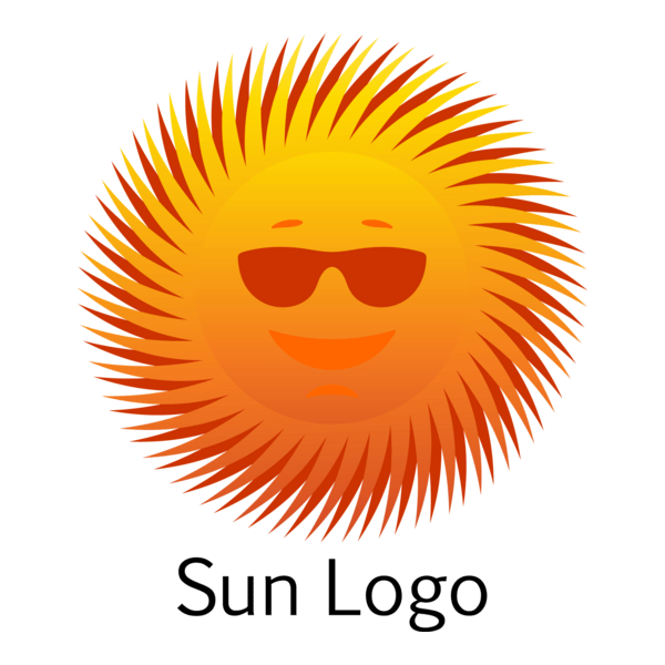 Sun Glass Art Logo PNG Vector
