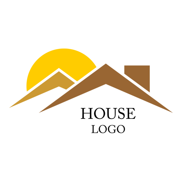 Sun House Building Logo PNG Vector