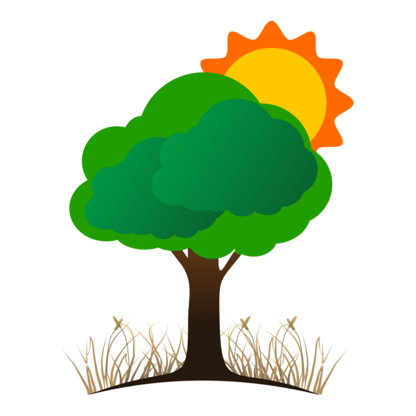 Sun Tree Logo PNG Vector