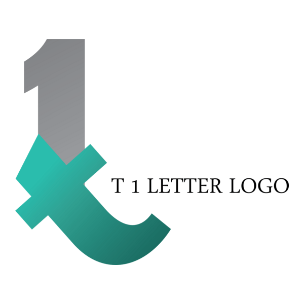 T1 Letter Logo PNG Vector