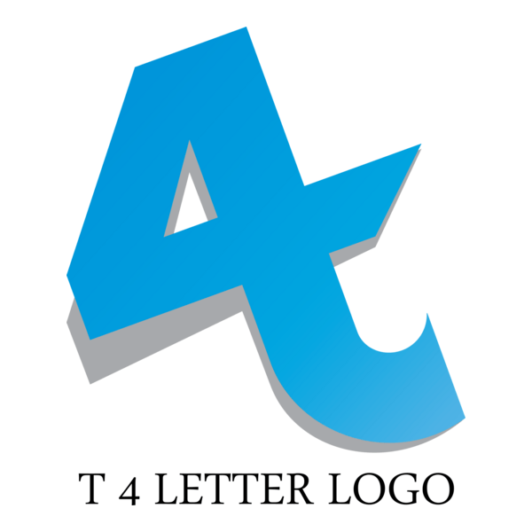 T4 Letter Logo PNG Vector
