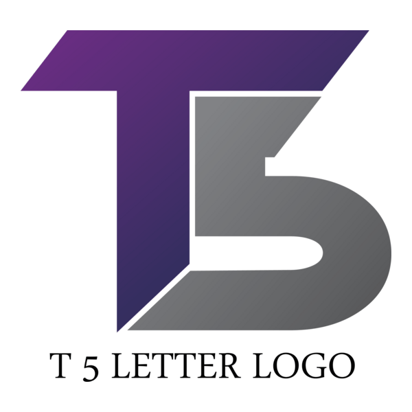 T5 Letter Logo PNG Vector