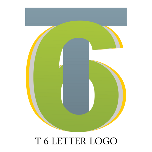T6 Letter Logo PNG Vector