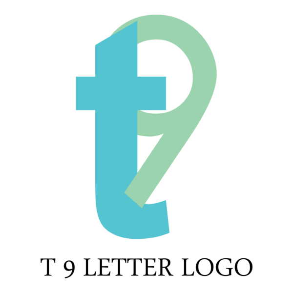 T9 Letter Logo PNG Vector