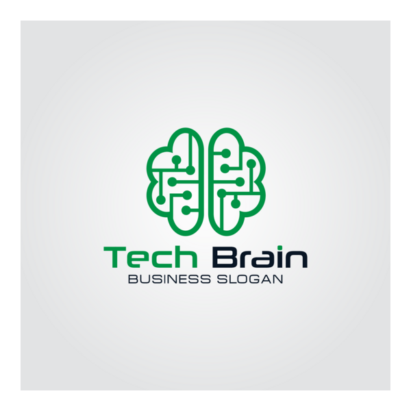 Technology Brain Logo PNG Vector