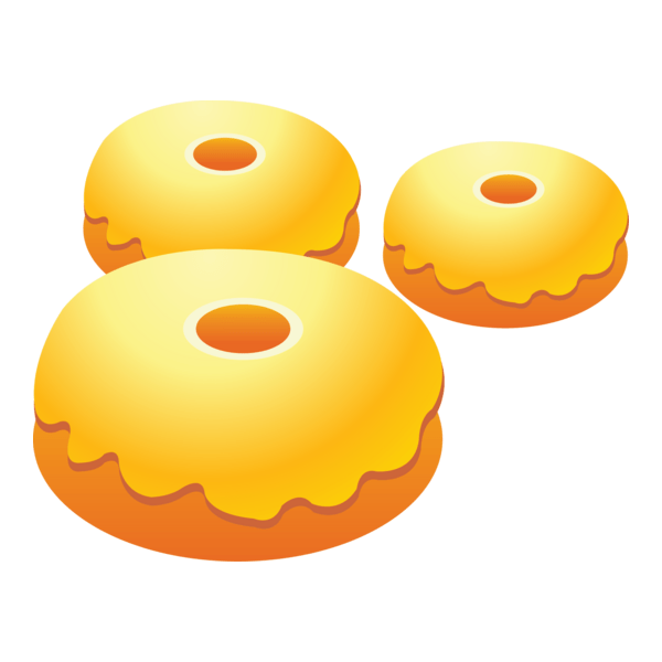 Three Donut Food Logo PNG Vector