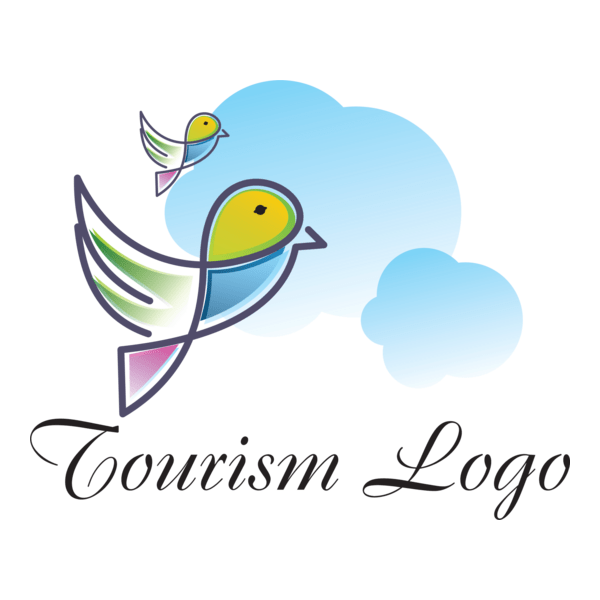 Tourism Entertainment Bird Logo PNG Vector