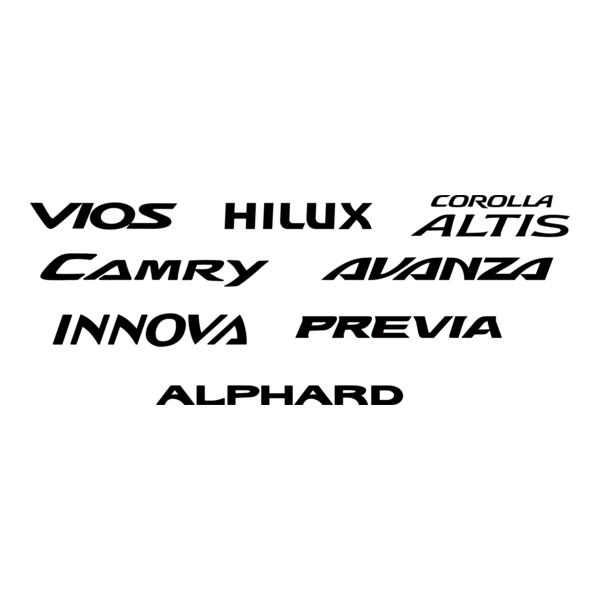 Toyota Car Brand List Logo PNG Vector