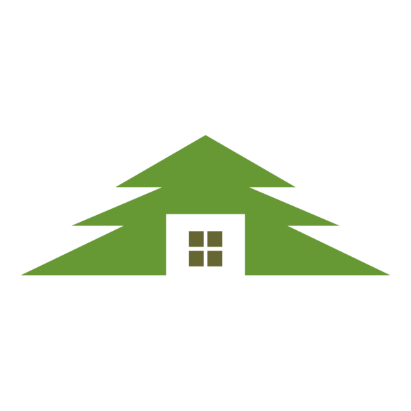 Tree Building Green House Logo PNG Vector