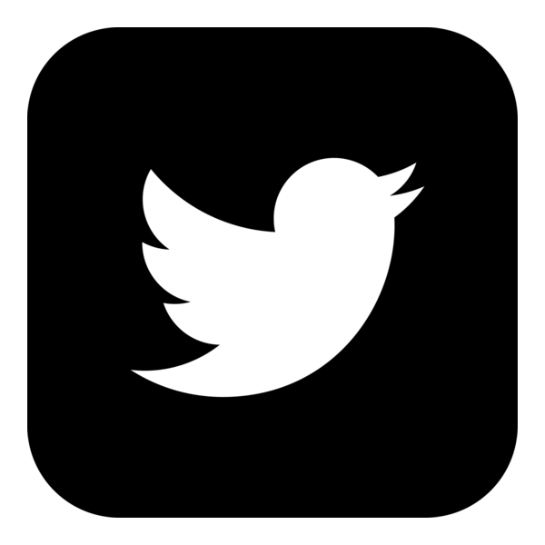 Twitter Square Black and White Logo PNG Vector