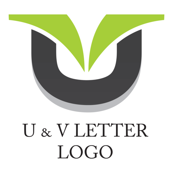 U V Letter Logo PNG Vector