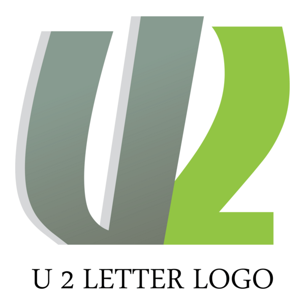 U2 Letter Logo PNG Vector