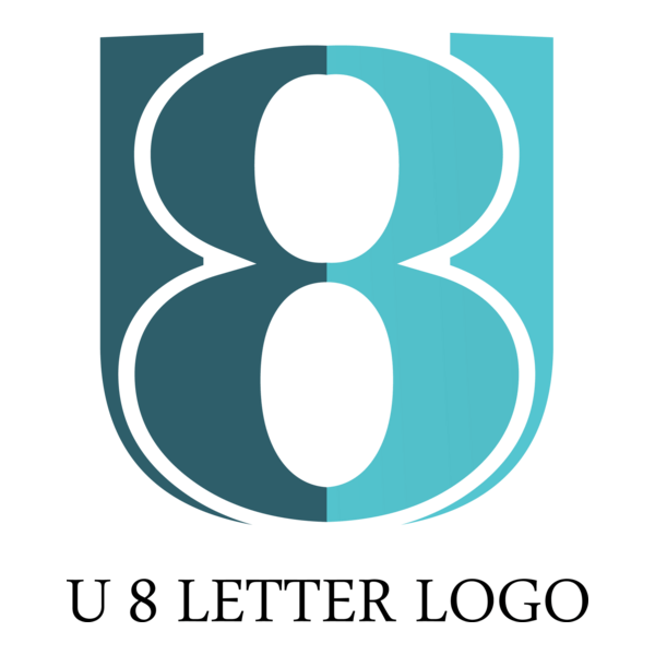 U8 Letter Logo PNG Vector
