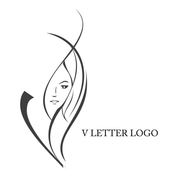 V Letter Beautician Logo PNG Vector