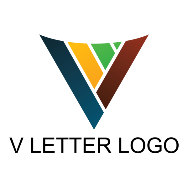 V Letter Fashion Colorful Logo PNG Vector