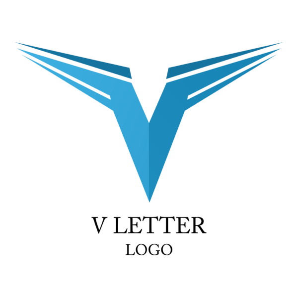 V Letter Speed Motion Logo PNG Vector