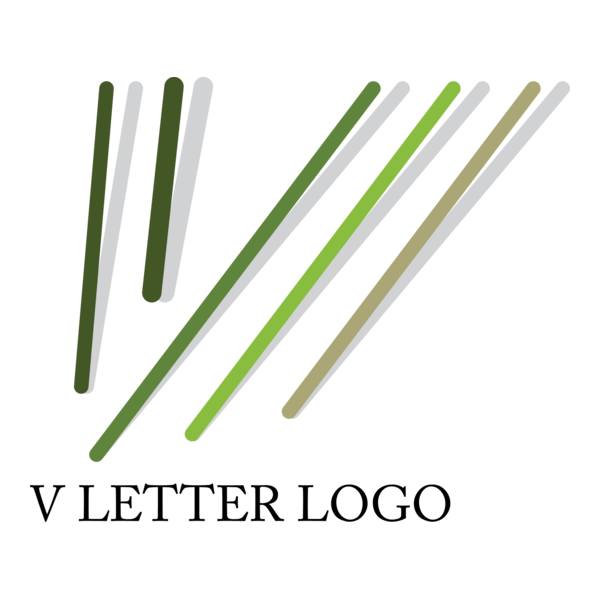 V Line Design Logo PNG Vector