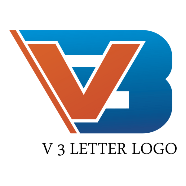 V3 Letter Logo PNG Vector