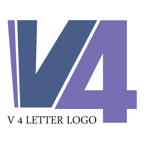 V4 Letter Logo PNG Vector