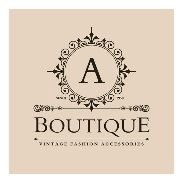 Vintage Boutique Logo PNG Vector