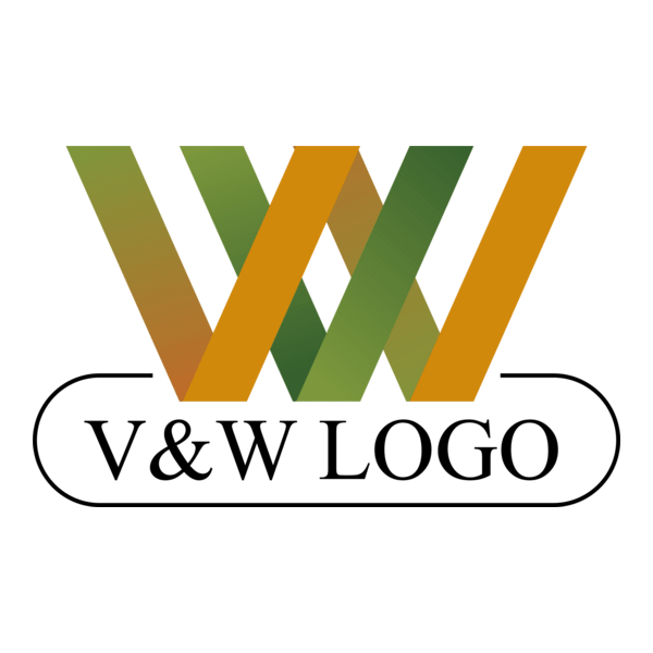 W V Letter Alphabets Logo PNG Vector
