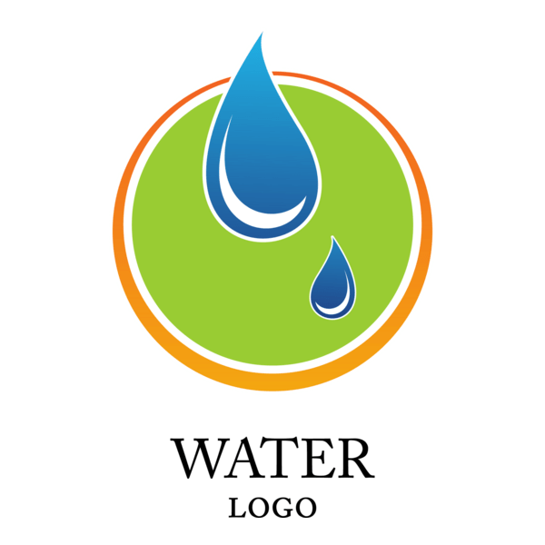 Water Drop Nature Logo PNG Vector