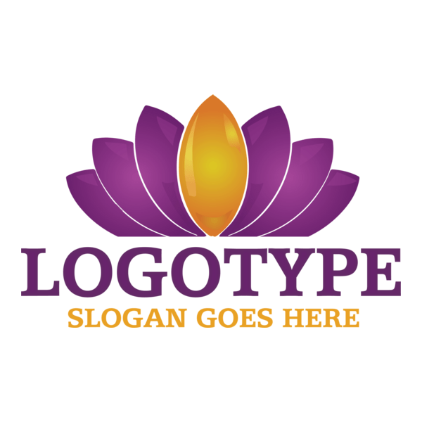 Water Lily Logo PNG Vector