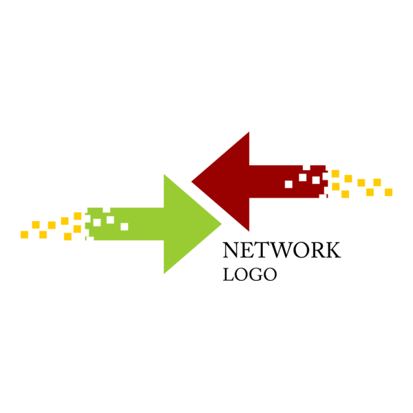 Web Network Arrow Logo PNG Vector